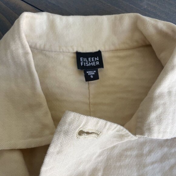 Eileen Fisher Designer Yellow Double Breasted Cotton Jacket - Women’s Small (UU) - Picture 9 of 9